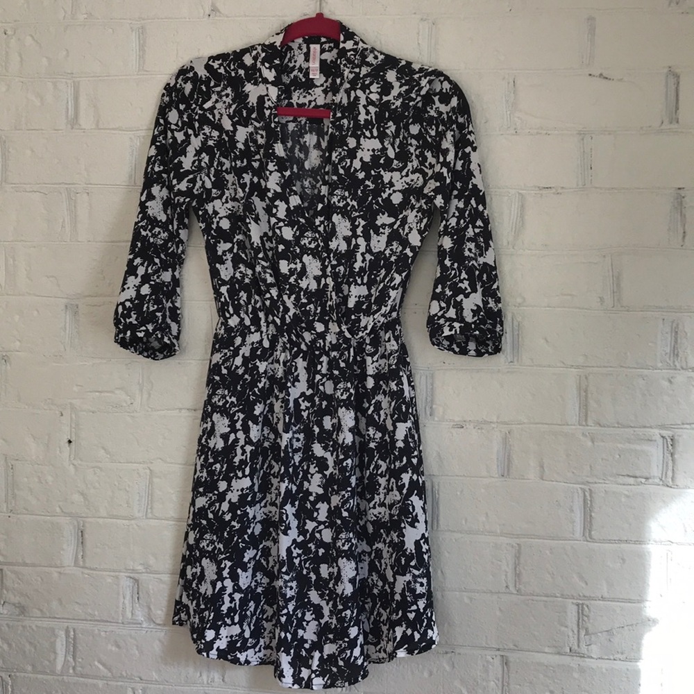 Xhilaration black and white dress